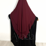 Khimar 2 runde Schleier Musselin