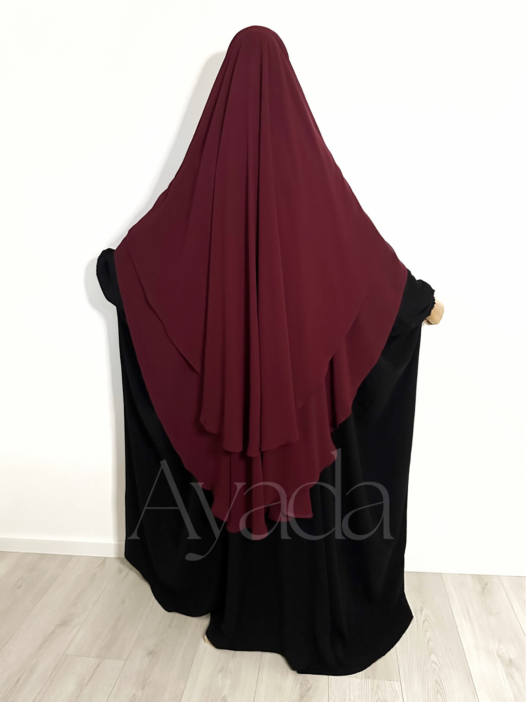 Khimar 2 voiles arrondi Mousseline