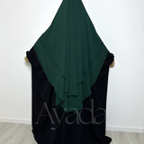 Khimar 2 voiles pointu Mousseline