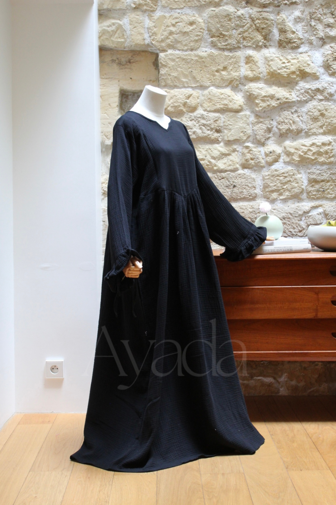 Abaya Sakura Gaze de coton