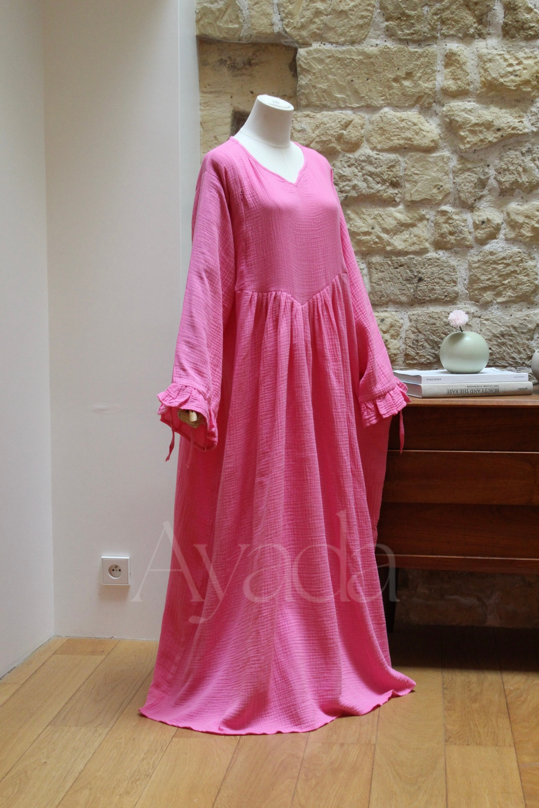 Abaya Sakura Gaze de coton