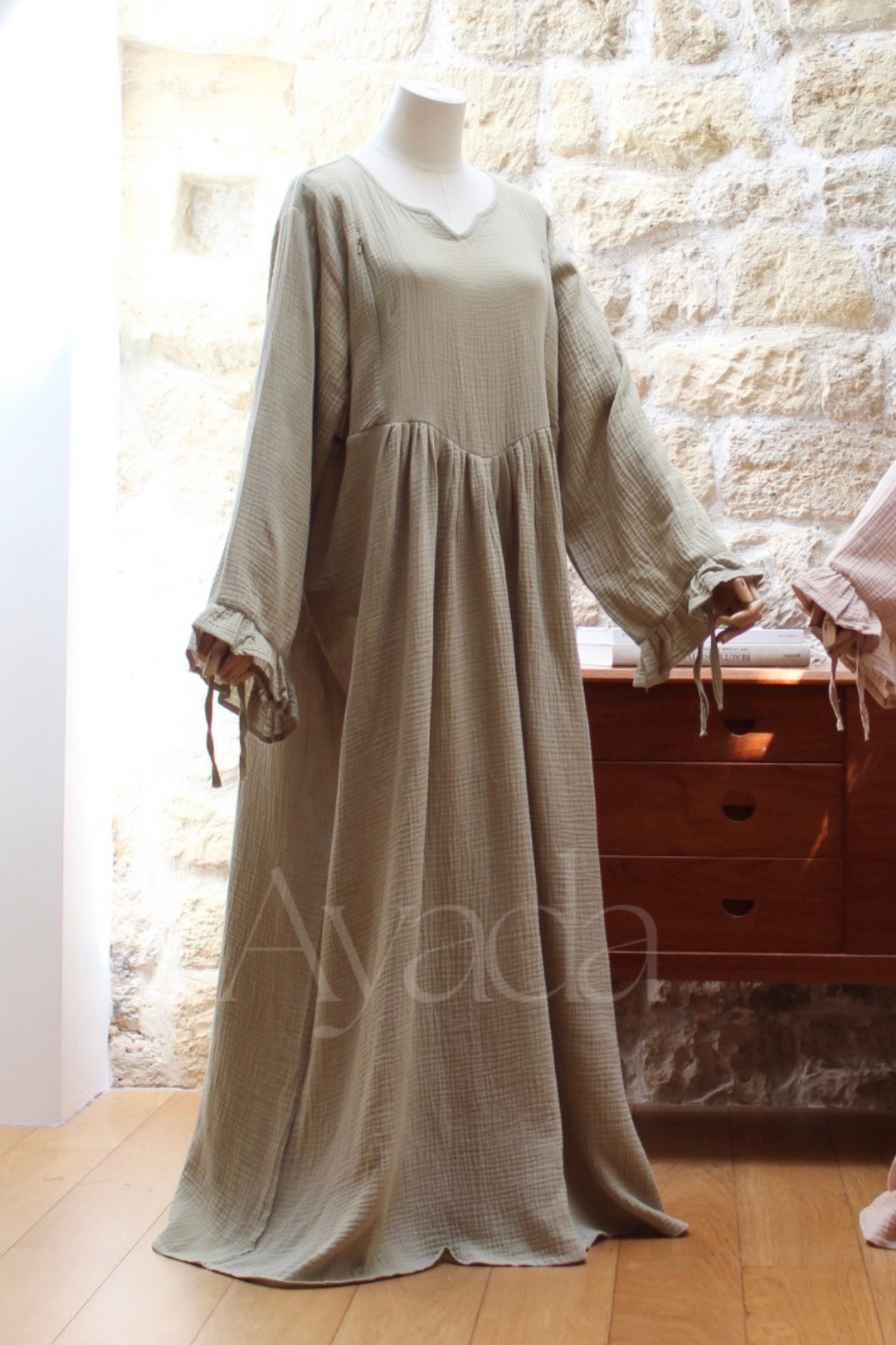Abaya Sakura Gaze de coton
