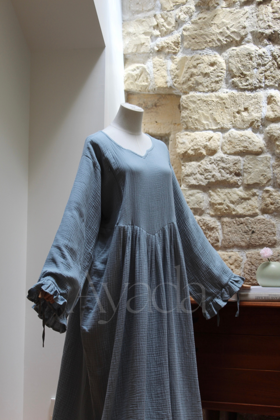 Abaya Sakura Gaze de coton