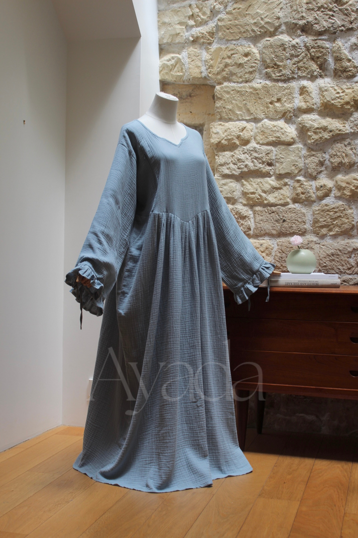 Abaya Sakura Gaze de coton