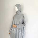 Integrated hijab under turtleneck sweater