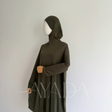 Integrated hijab under turtleneck sweater