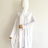 Integrated hijab under turtleneck sweater